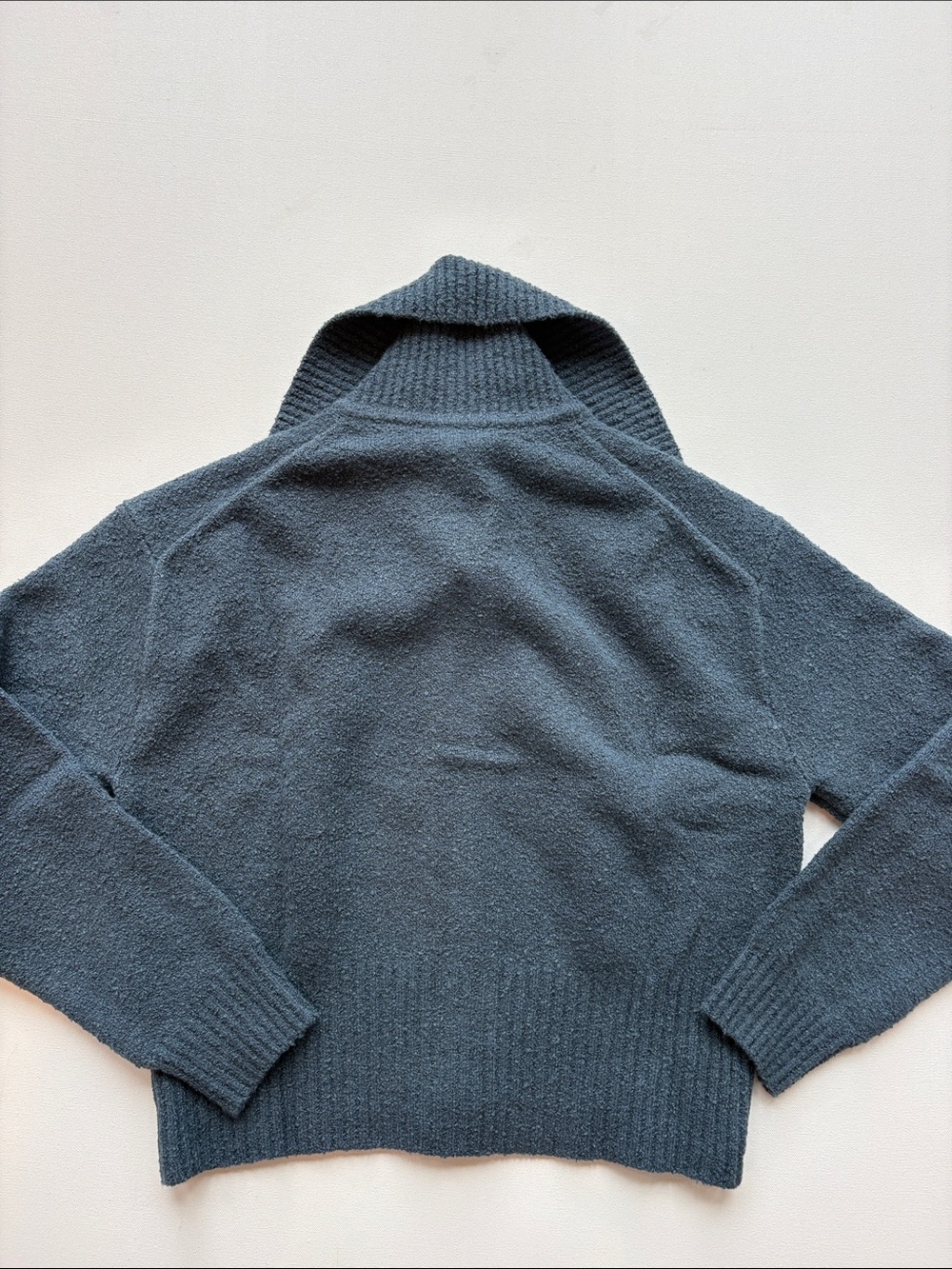 J.Crew Collared Cotton-Blend Boucle Cardigan Sweater-NWT-Midnight-Size MEDIUM - Picture 10 of 11